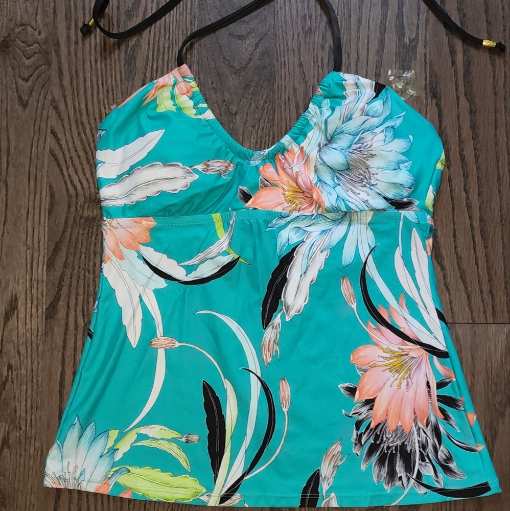 Trina Turk Halter Tankini Top